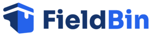 Fieldbin logo in blue.
