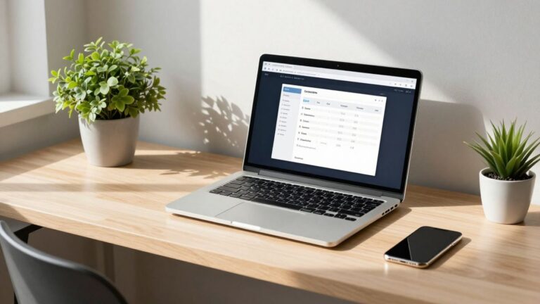 Scheduling software interface on a laptop screen.