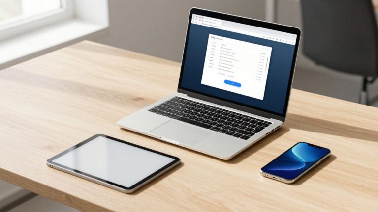 Contractor software interface on a laptop.